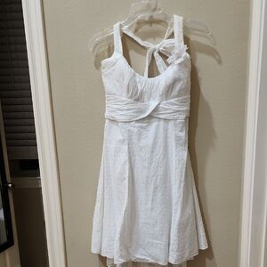 Ruby Rox White Ruched Halter Sundress
